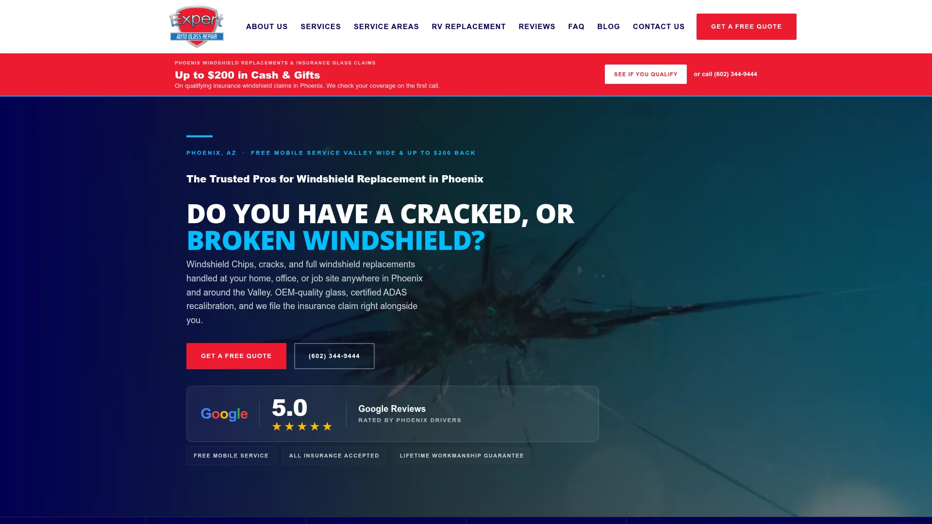 Expert Auto Glass Repair website